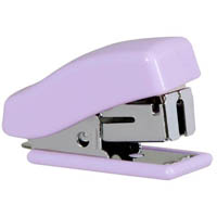 marbig mini stapler with staples pastel purple