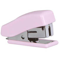 marbig mini stapler with staples pastel pink