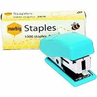marbig mini stapler bright assorted