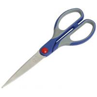 marbig comfort grip scissors left/right hand 182mm blue