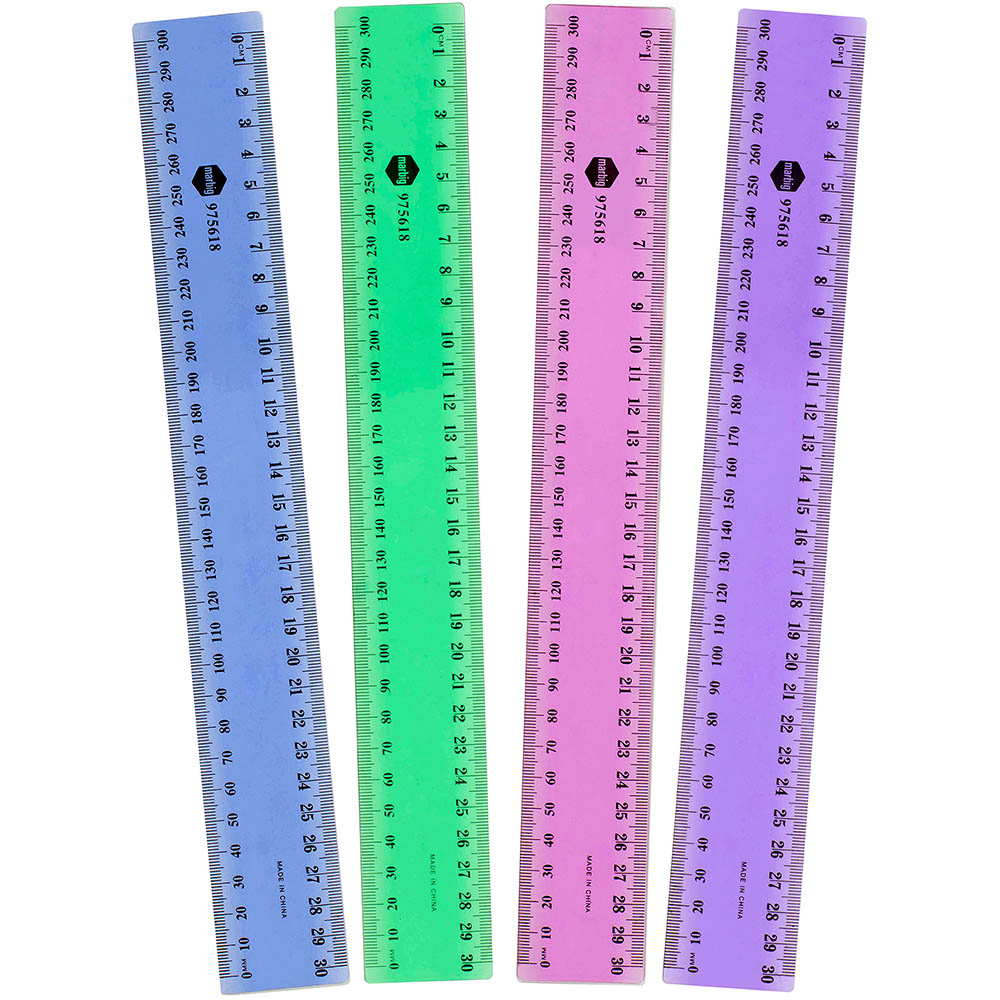 Image for MARBIG RULER METRIC 300MM FLUORESCENT ASSORTED from Ezi Office National Tweed