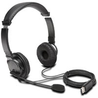 kensington hi-fi usb headphones with microphone black