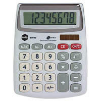 marbig desktop calculator 8 digit silver