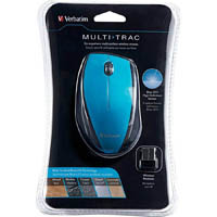 verbatim multi-trac wireless led mouse blue