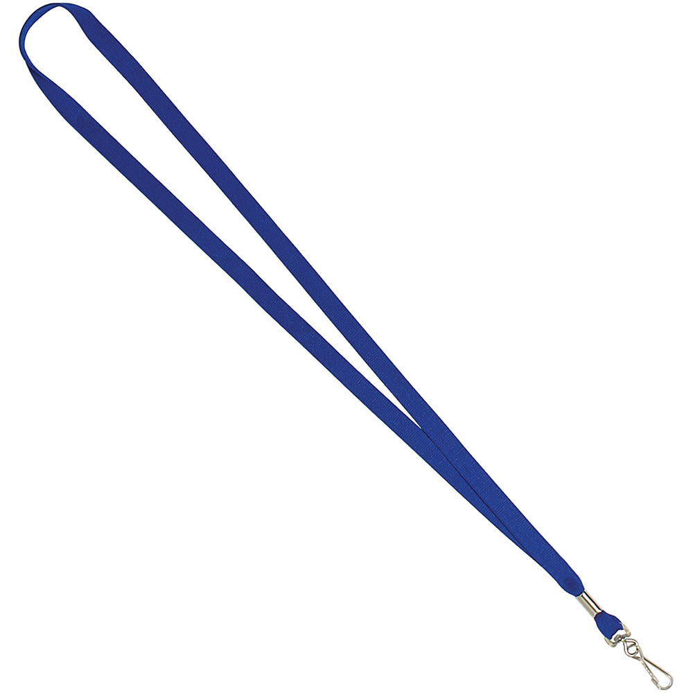 Image for REXEL ID LANYARD FLAT STYLE WITH SWIVEL CLIP BLUE PACK 10 from Office National Barossa