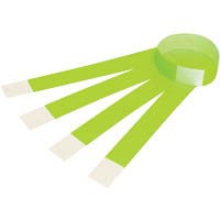rexel id serial number wristbands fluoro green pack 10