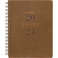 at-a-glance aag3002 signature diary week to view a5 brown
