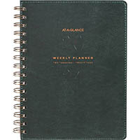 at-a-glance aag3007 signature diary week to view a4 green