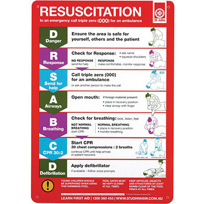 Image for ST JOHN CPR WALL CHART from Office National Sydney Stationery