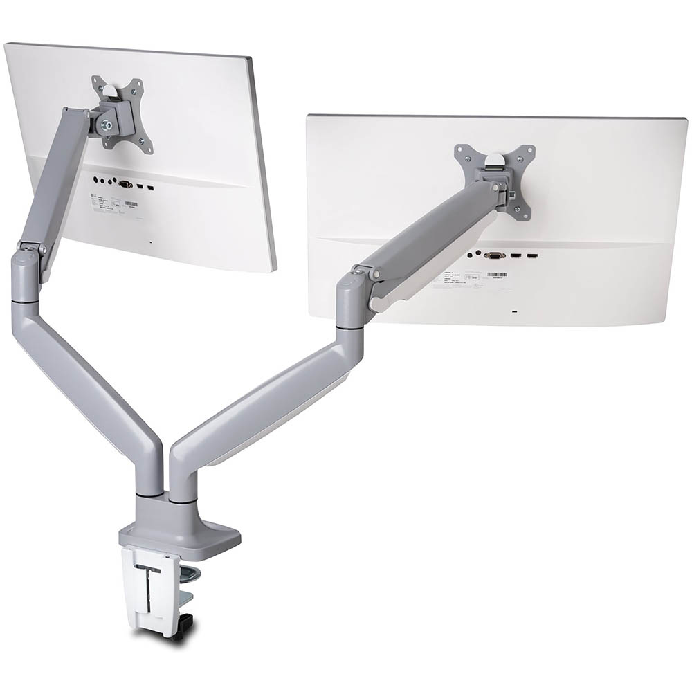Image for KENSINGTON ONE TOUCH ADJUSTABLE DUAL MONITOR ARM SILVER from Aztec Office National