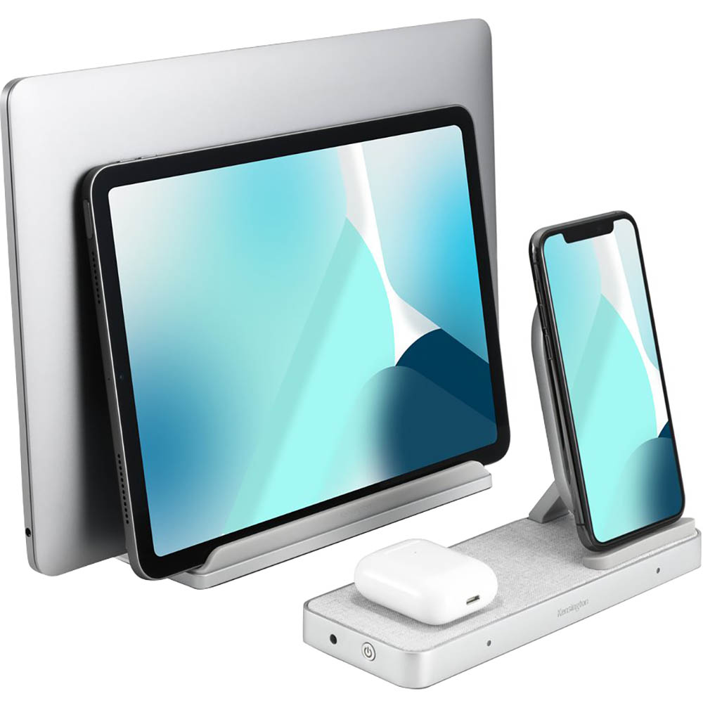 Image for KENSINGTON STUDIOCADDY WITH QI WIRELESS CHARGING SILVER from Office National