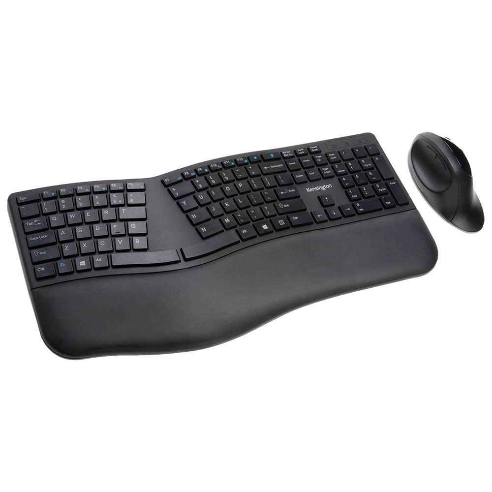Image for KENSINGTON PRO FIT ERGO WIRELESS KEYBOARD AND MOUSE COMBO BLACK from Surry Office National