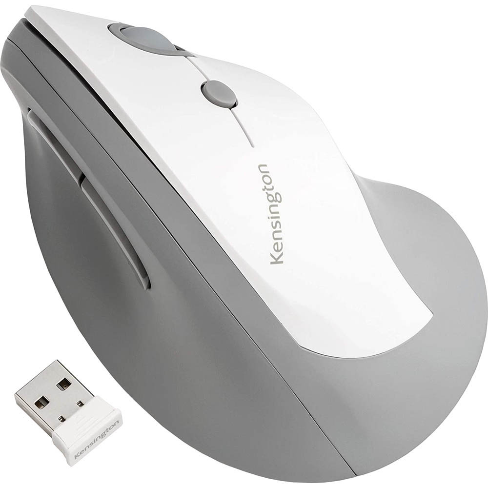 Image for KENSINGTON PRO FIT VERTICAL MOUSE WIRELESS GREY from Complete Stationery Office National (Devonport & Burnie)