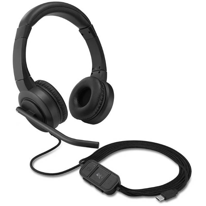Image for KENSINGTON H1000 USB-C ON-EAR HEADSET BLACK from Chris Humphrey Office National