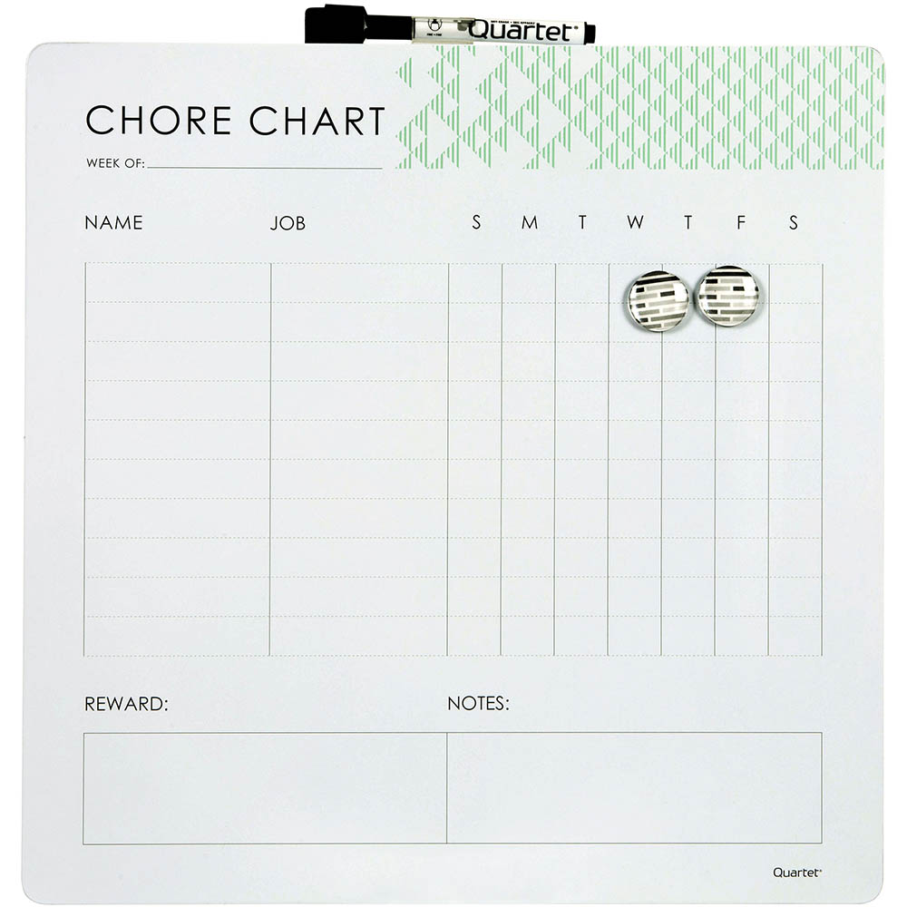 Image for QUARTET CHORE CHART 350 X 350MM WHITE SRT from OFFICE NATIONAL CANNING VALE
