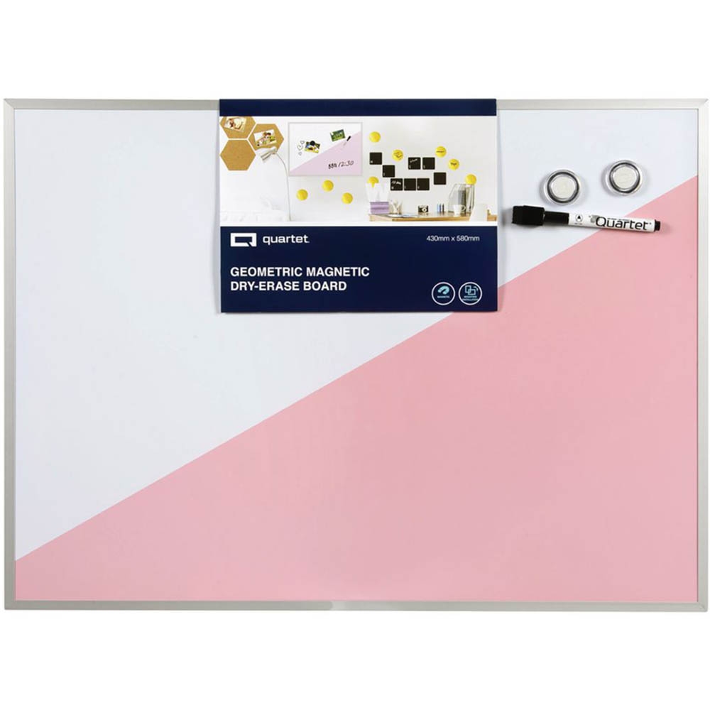 Image for QUARTET GEO WHITEBOARD 580 X 430MM PINK from OFFICE NATIONAL CANNING VALE