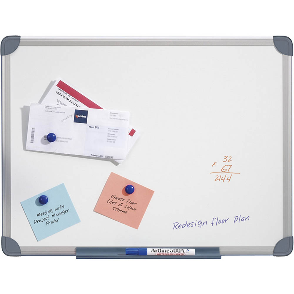 Image for QUARTET SLIMLINE MAGNETIC WHITEBOARD 1500 X 900MM from PaperChase Office National