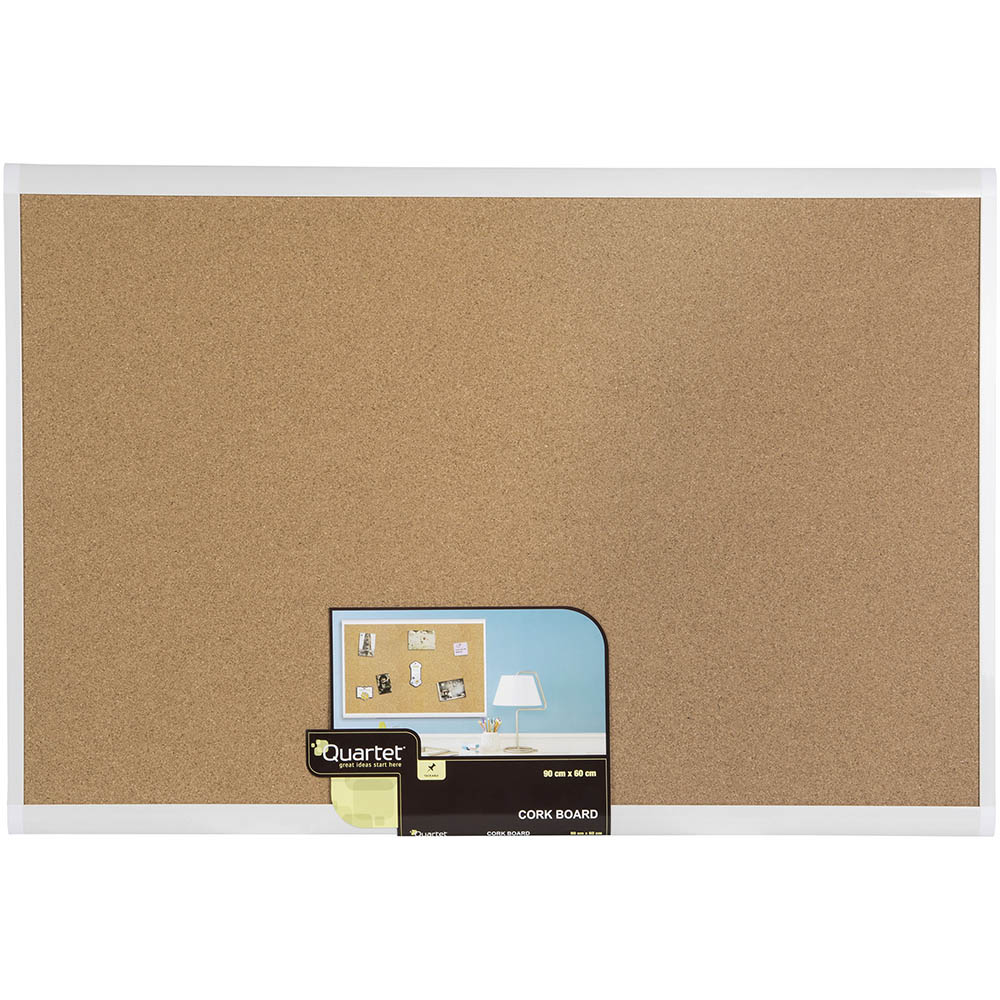 Image for QUARTET BASICS CORKBOARD 900 X 600MM WHITE FRAME from PaperChase Office National