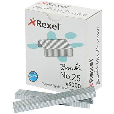 Image for REXEL STAPLES BAMBI NO.25 25/4 BOX 5000 from Premier Office National