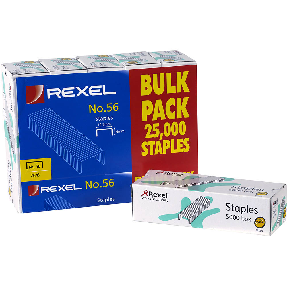 Image for REXEL STAPLES 26/6 BOX 5000 PACK 5 from Ezi Office Supplies Gold Coast