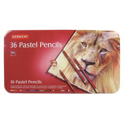 Image for DERWENT PASTEL PENCIL ASSORTED TIN 36 from Angletons Office National