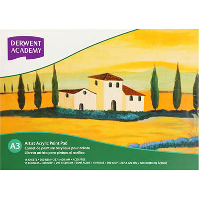 Image for DERWENT ACADEMY DRAWING PAD LANDSCAPE A3 12 SHEETS from Office National Barossa