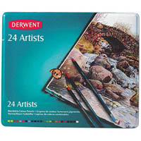 derwent artist pencils assorted tin 24