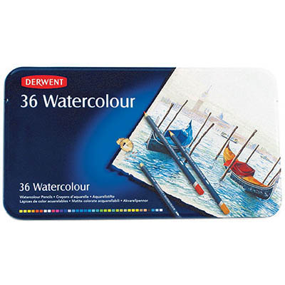Image for DERWENT WATERCOLOUR PENCILS ASSORTED TIN 36 from PaperChase Office National