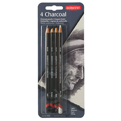 Image for DERWENT CHARCOAL PENCIL PACK 4 from Discount Office National