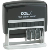colop s120/p custom made self-inking mini dater stamp 25 x 10mm