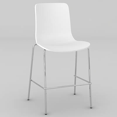 Image for DAL ACTI CHAIR 4-LEG LOW BARSTOOL CHROME FRAME from Absolute MBA Office National