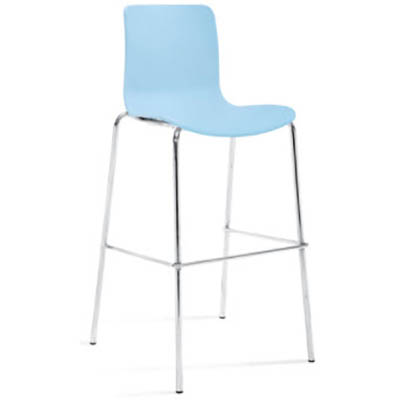 Image for DAL ACTI LOW BAR CHROME STOOL BLUE from Office National Limestone Coast