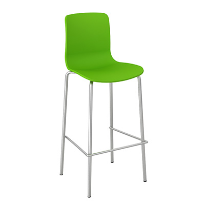 Image for DAL ACTI CHAIR 4-LEG HIGH BARSTOOL CHROME FRAME from Pirie Office National