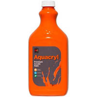 educational colours aquacryl premium acrylic 2 litre orange