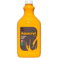 educational colours aquacryl premium acrylic 2 litre warm yellow