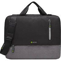 moki odyssey laptop satchel 15.6 inch black/grey