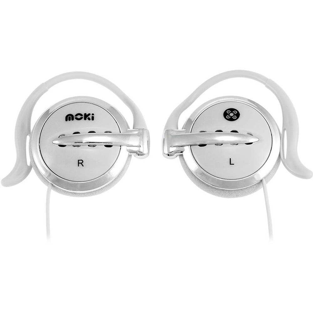 Image for MOKI CLIP-ON WIRED EARPHONES WHITE from Officebarn Office National