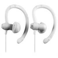 moki sports earphones 90 degree white