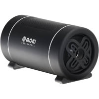 moki bassbarrel bluetooth speaker with microphone black
