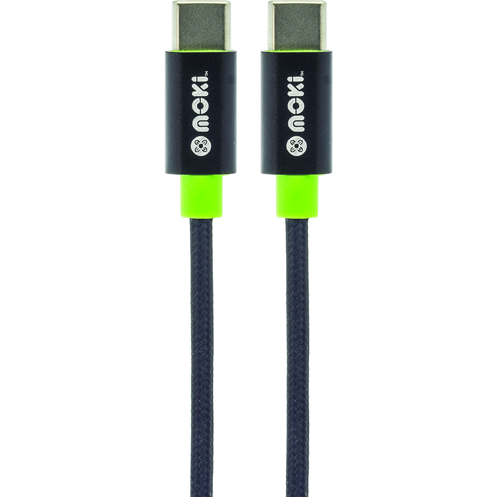 Image for MOKI SYNCHARGE BRAIDED CABLE USB-C TO USB-C 900MM BLACK from SBA Office National - Darwin