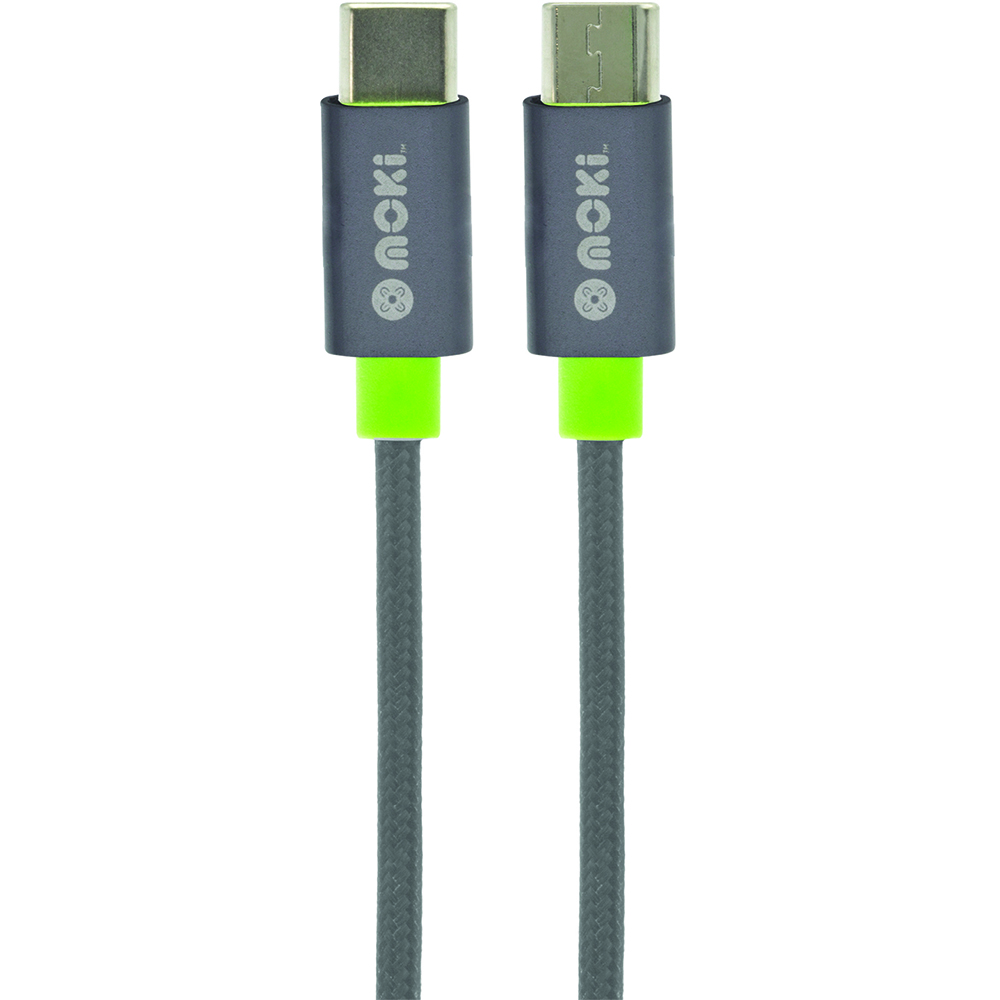 Image for MOKI SYNCHARGE BRAIDED CABLE USB-C TO MICRO-USB 900MM SILVER from Two Bays Office National