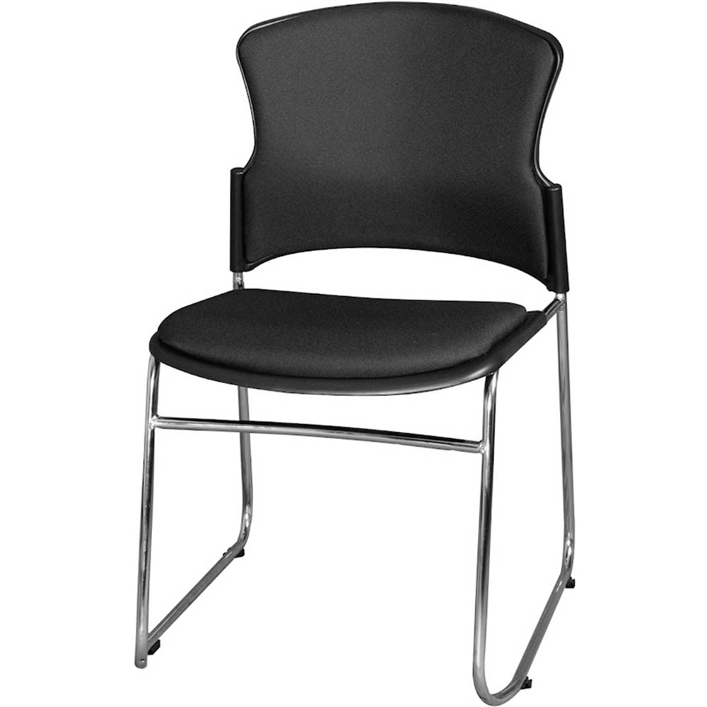 Image for STEELCO ADAM VISITOR CHAIR SLED BASE FABRIC BLACK from PaperChase Office National