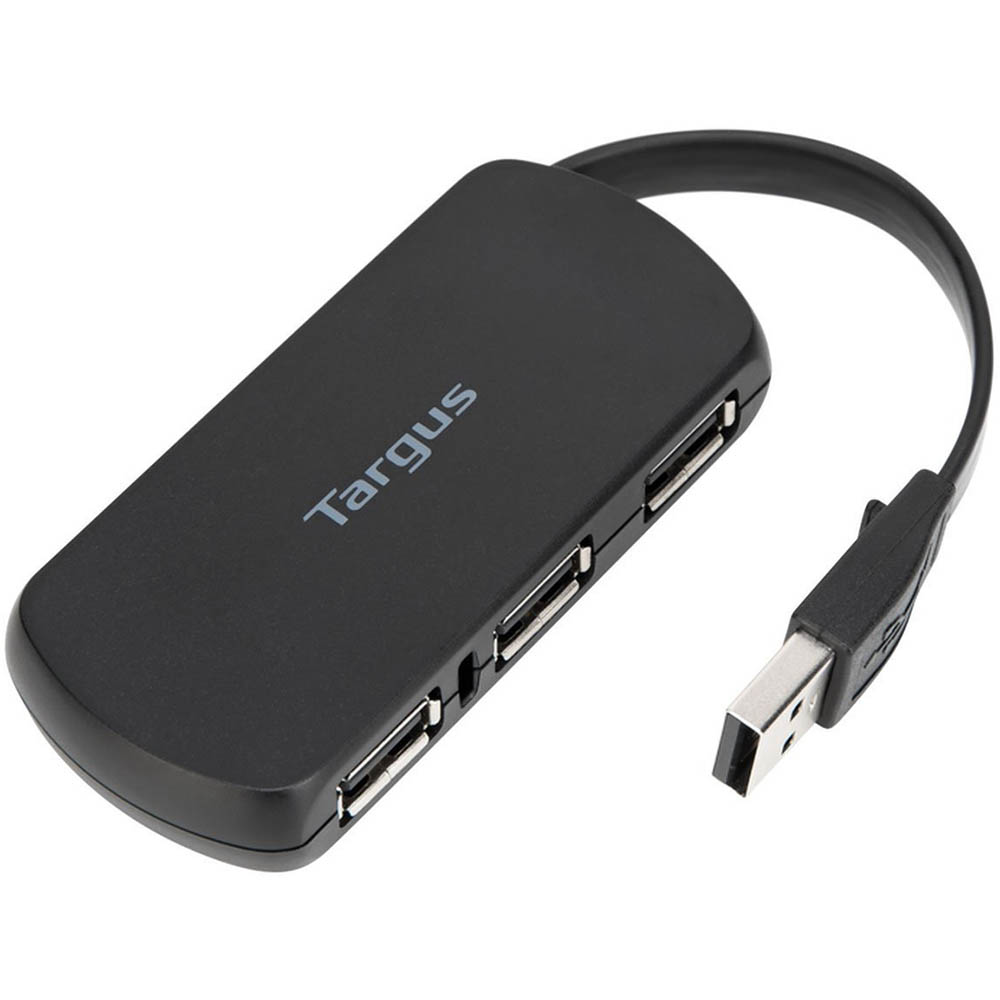 Image for TARGUS 4-PORT HUB USB-A 2.0 BLACK from PaperChase Office National