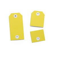 avery perforated tags 2 in 1 54 x 108mm yellow pack 100