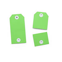 avery perforated tags 2 in 1 54 x 108mm green pack 100