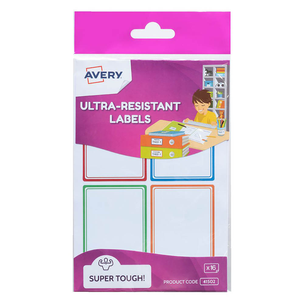 Image for AVERY 41502 KIDS ULTRA RESISTANT LABELS ASSORTED PACK 16 from Office National Caloundra Business Supplies