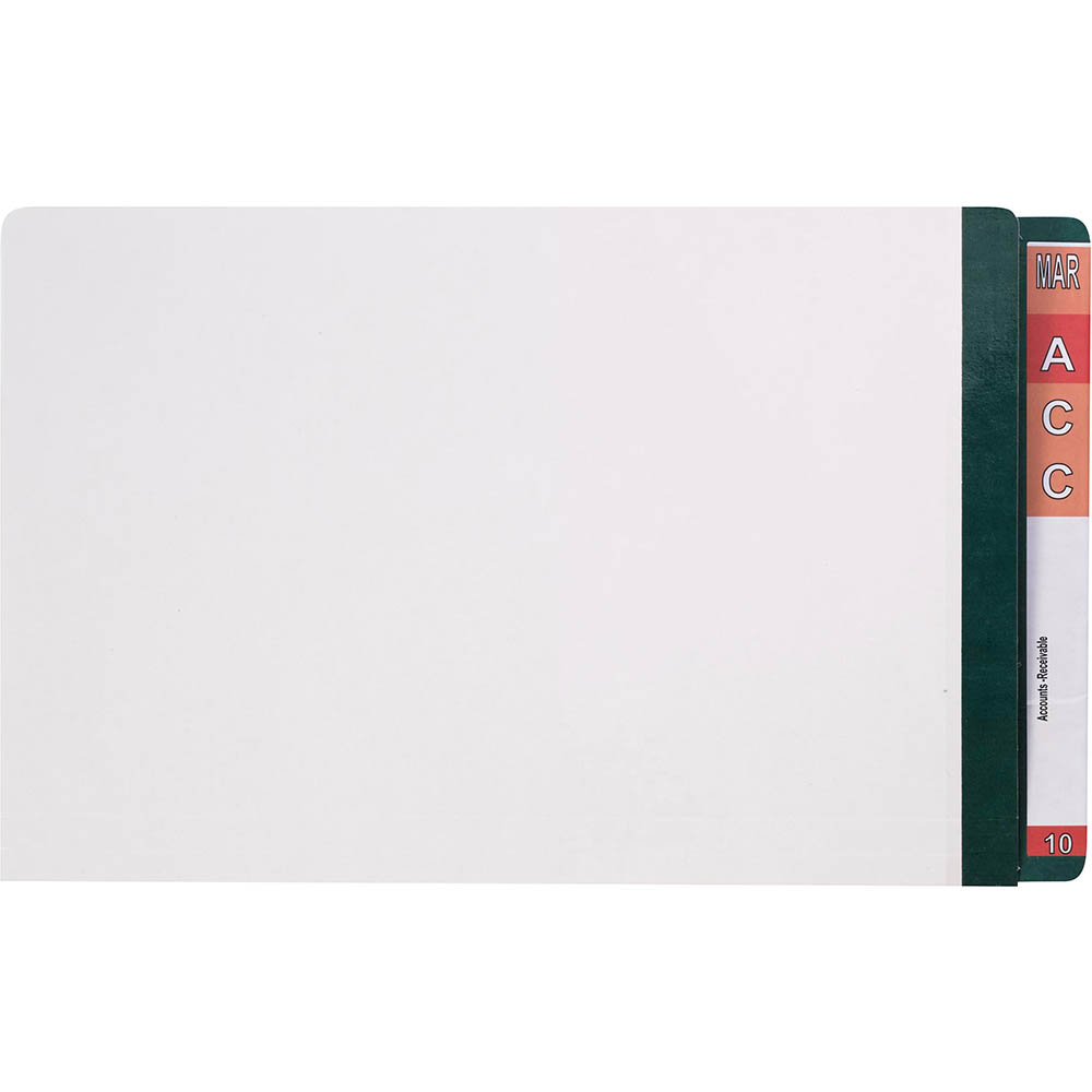 Image for AVERY 42435 LATERAL FILE WITH DARK GREEN TAB MYLAR FOOLSCAP WHITE BOX 100 from Office National