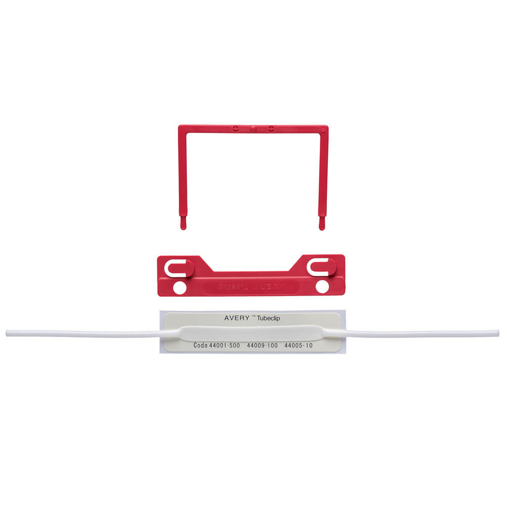 Image for AVERY 44009R TUBECLIP RED BOX 100 from Complete Stationery Office National (Devonport & Burnie)