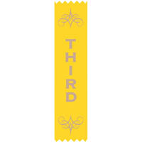 avery 69631 merit ribbons satin 3rd place yellow pack 100