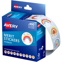 avery 698012 merit stickers rainbow dispenser pack 400